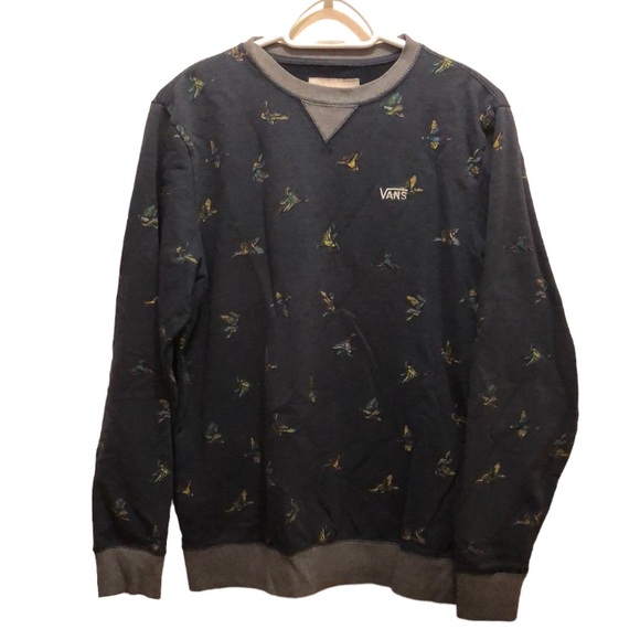 Vans crew neck sweatshirt navy with bird print - Picture 1 of 7